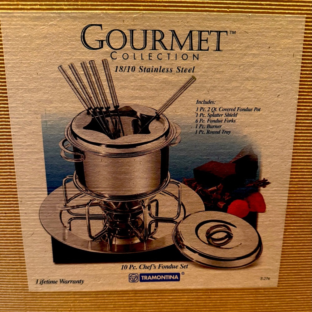 Tramontina Stainless Steel Gourmet Collection 10-piece Fondue Set